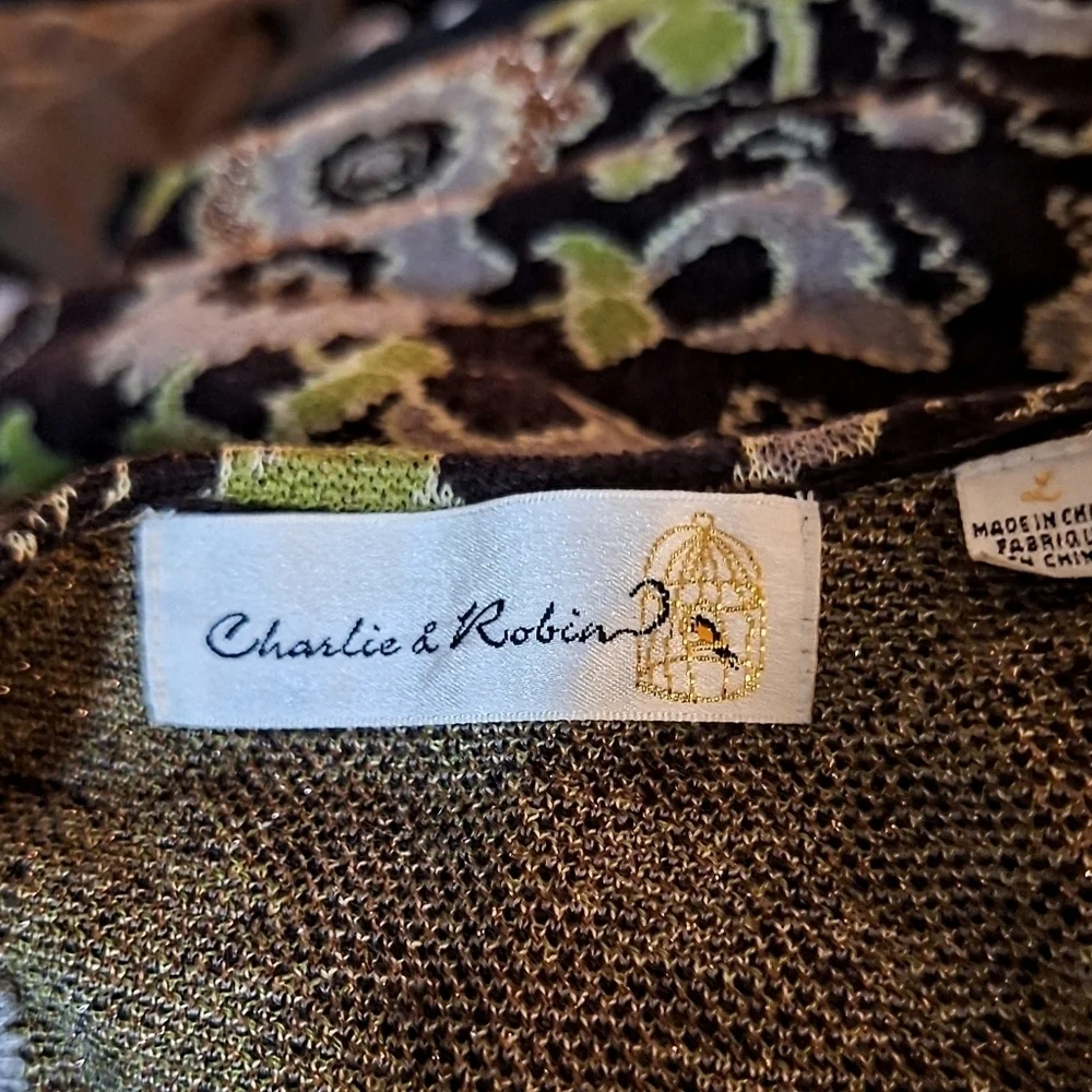 Vintage Anthropologie's Charles & Robin Embroided Floral Sleeveless Sweater - Picture 6 of 6